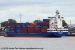 ID 11879 ARA LIVERPOOL (2009/7702grt/9587dwt/809TEU/IMO 9365984, ex-FLINTERCAPE, TEAM ATLANTIC, ASTROWALKER) inbound at Hamburg, Germany. Owned and managed by ARA Ship Management of Werkendam, Netherlands.